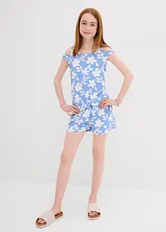 Top in jersey e pantaloni corti in puro cotone biologico (set 2 pezzi), bonprix