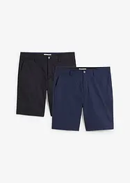 Bermuda chino elasticizzati, regular fit (pacco da 2), bonprix