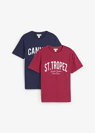 T-shirt in puro cotone biologico (pacco da 2), bonprix