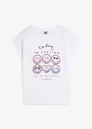 T-shirt con smiley in puro cotone, SmileyWorld
