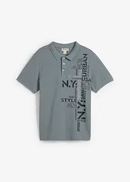 Polo a maniche corte in piquet di puro cotone, slim fit, bonprix