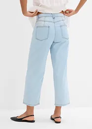 Baggy jeans cropped ultra morbidi, vita media, bonprix