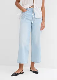 Baggy jeans cropped ultra morbidi, vita media, bonprix