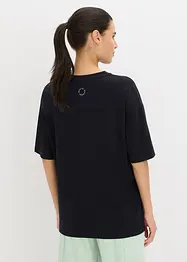 T-shirt per sport oversize con cotone, ad asciugatura rapida, bonprix
