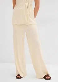 Pantaloni a palazzo in simil maglia, bonprix