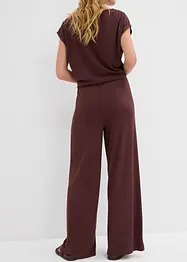 Pantaloni a palazzo in simil maglia, bonprix