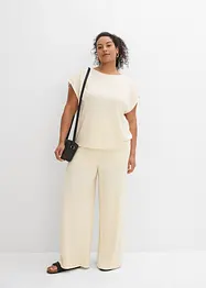 Pantaloni a palazzo in simil maglia, bonprix