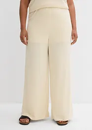 Pantaloni a palazzo in simil maglia, bonprix