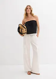 Pantaloni cargo fluenti con gambe larghe, bonprix