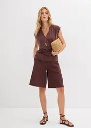 Maglia a portafoglio in misto viscosa fluente, bonprix