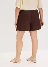 Shorts con elastico in vita in crêpe operato, bonprix