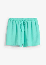 Shorts con elastico in vita in crêpe operato, bonprix