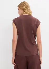 Maglia a portafoglio in misto viscosa fluente, bonprix