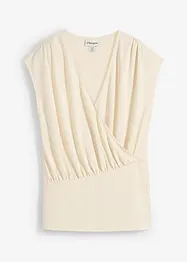 Maglia a portafoglio in misto viscosa fluente, bonprix