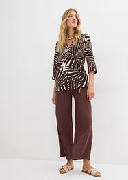 Blusa con maniche a kimono in simil lino, bonprix