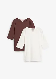 T-shirt in puro cotone biologico (pacco da 2), bonprix