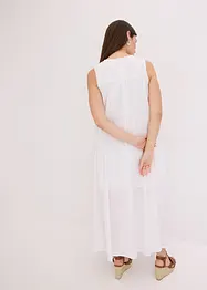Abito lungo in cotone con arricciature, bonprix