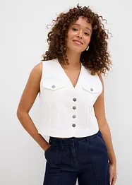 Gilet in jeans elasticizzato, bonprix