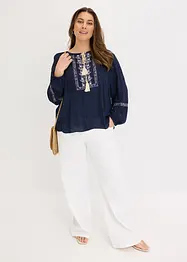 Blusa oversize con ricamo, bonprix