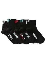 Calzini sportivi con scritta (pacco da 5 paia), bonprix