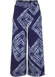 Pantaloni in jersey a palazzo con cinta smock, bonprix