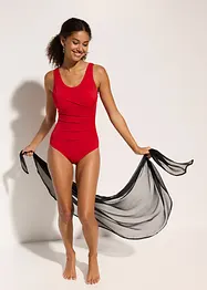 Costume intero con pieghe decorative e effetto modellante leggero, bonprix