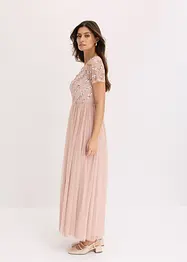 Abito lungo con paillettes, bonprix