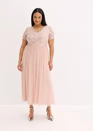 Abito lungo con paillettes, bonprix