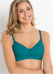 Reggiseno senza ferretto  con cotone (pacco da 3), bonprix