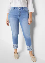 Jeans slim fit elasticizzati, vita media, bonprix