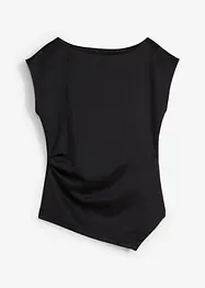 Top asimmetrico effetto neoprene, bonprix