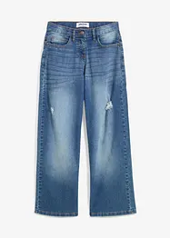 Jeans wide leg, vita media, bonprix
