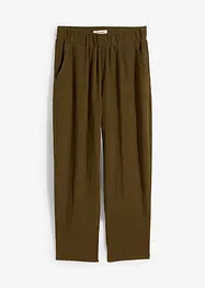 Pantaloni larghi in jersey operato, bonprix