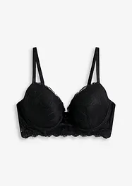 Reggiseno con coppe preformate e pizzo morbido, bonprix