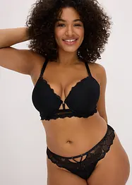 Reggiseno con coppe preformate e pizzo morbido, bonprix