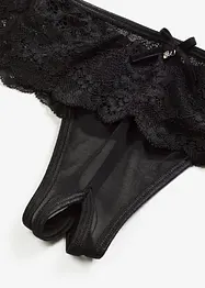 Corsetto con reggicalze e perizoma ouvert (set 2 pezzi), VENUS