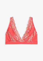 Bralette senza ferretto con pizzo colorato, bonprix