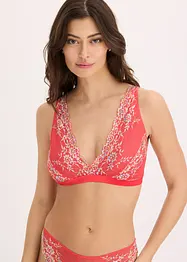 Bralette senza ferretto con pizzo colorato, bonprix