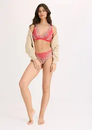 Bralette senza ferretto con pizzo colorato, bonprix