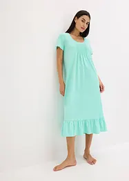 Camicia da notte con pieghe e balza, bonprix