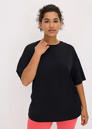 T-shirt per sport oversize con cotone, ad asciugatura rapida, bonprix