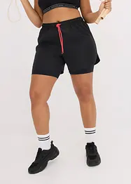 Pantaloni corti sportivi 2 in 1 ultra leggeri, bonprix