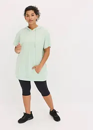 T-shirt oversize per sport con cappuccio, ad asciugatura rapida, bonprix