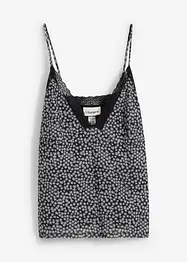 Top in mesh con spalline sottili, bonprix