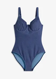 Costume intero con ferretto effetto denim, bonprix