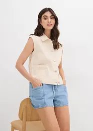Shorts in jeans con comodo elastico, vita alta, bonprix