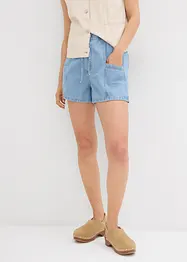 Shorts in jeans con comodo elastico, vita alta, bonprix