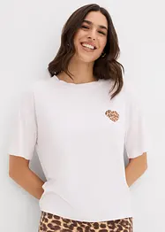 Maglietta cropped con spalle scese, bonprix