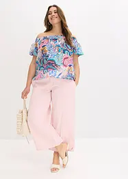 Blusa con spalle scoperte in misto viscosa leggero, bonprix