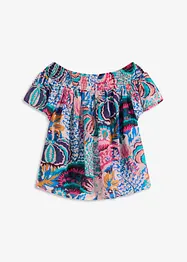 Blusa con spalle scoperte in misto viscosa leggero, bonprix